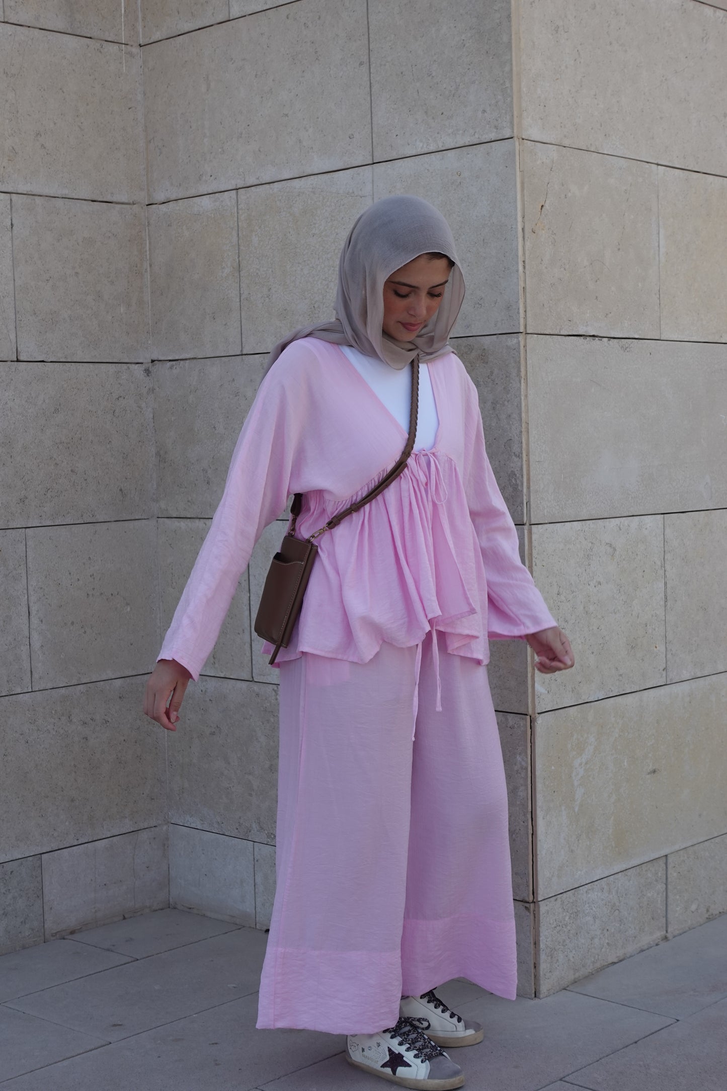 Day dreamer set in powder pink