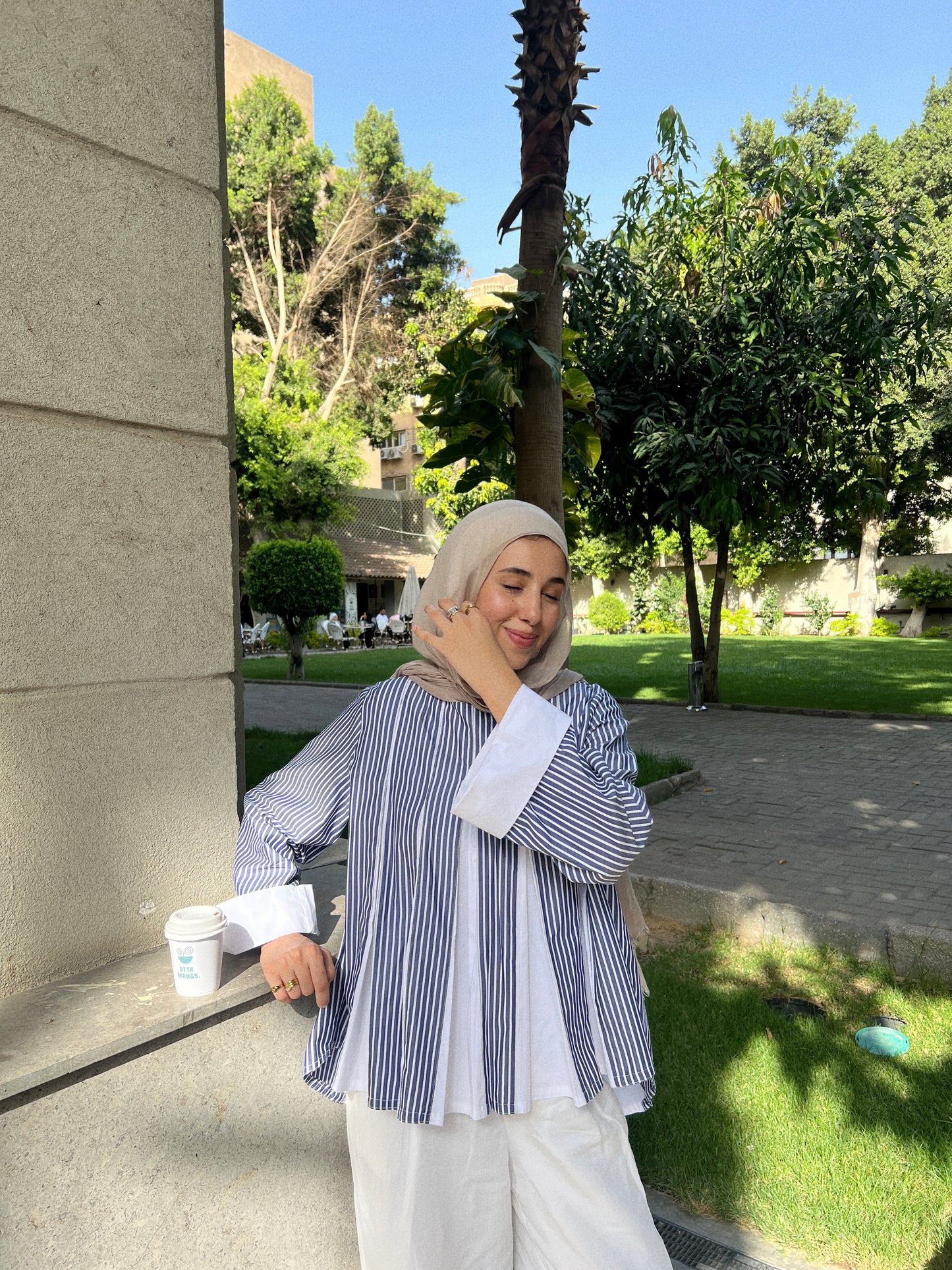Daisy Blouse in Blue Stripes