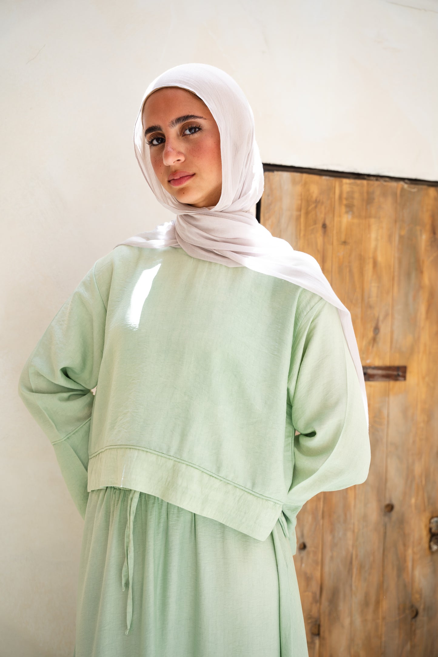 Alma Set in Pastel Green