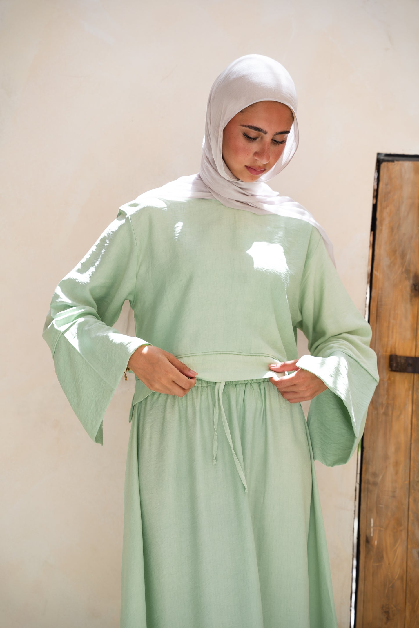 Alma Set in Pastel Green