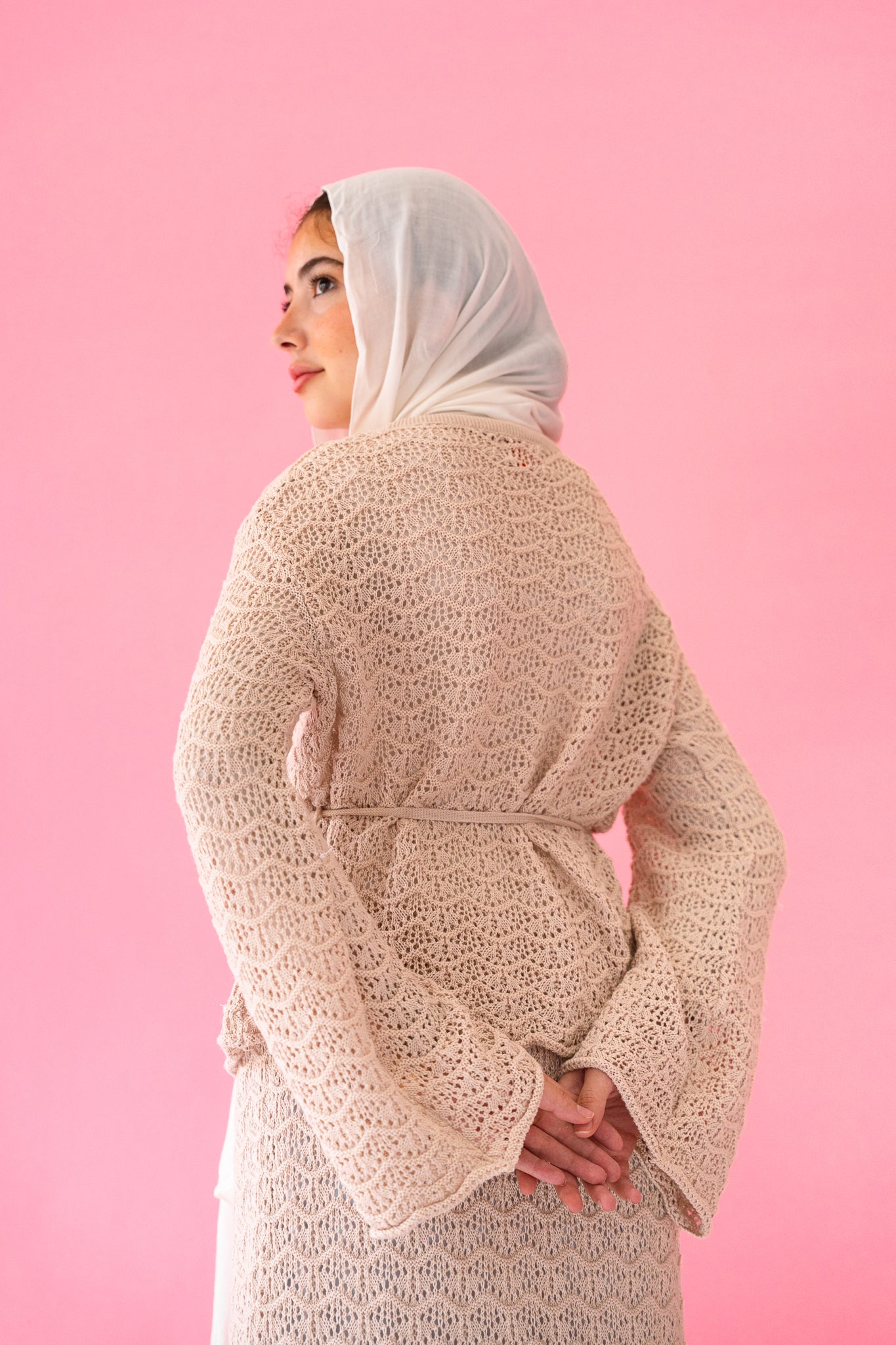 Seashell Crochet Set in Beige