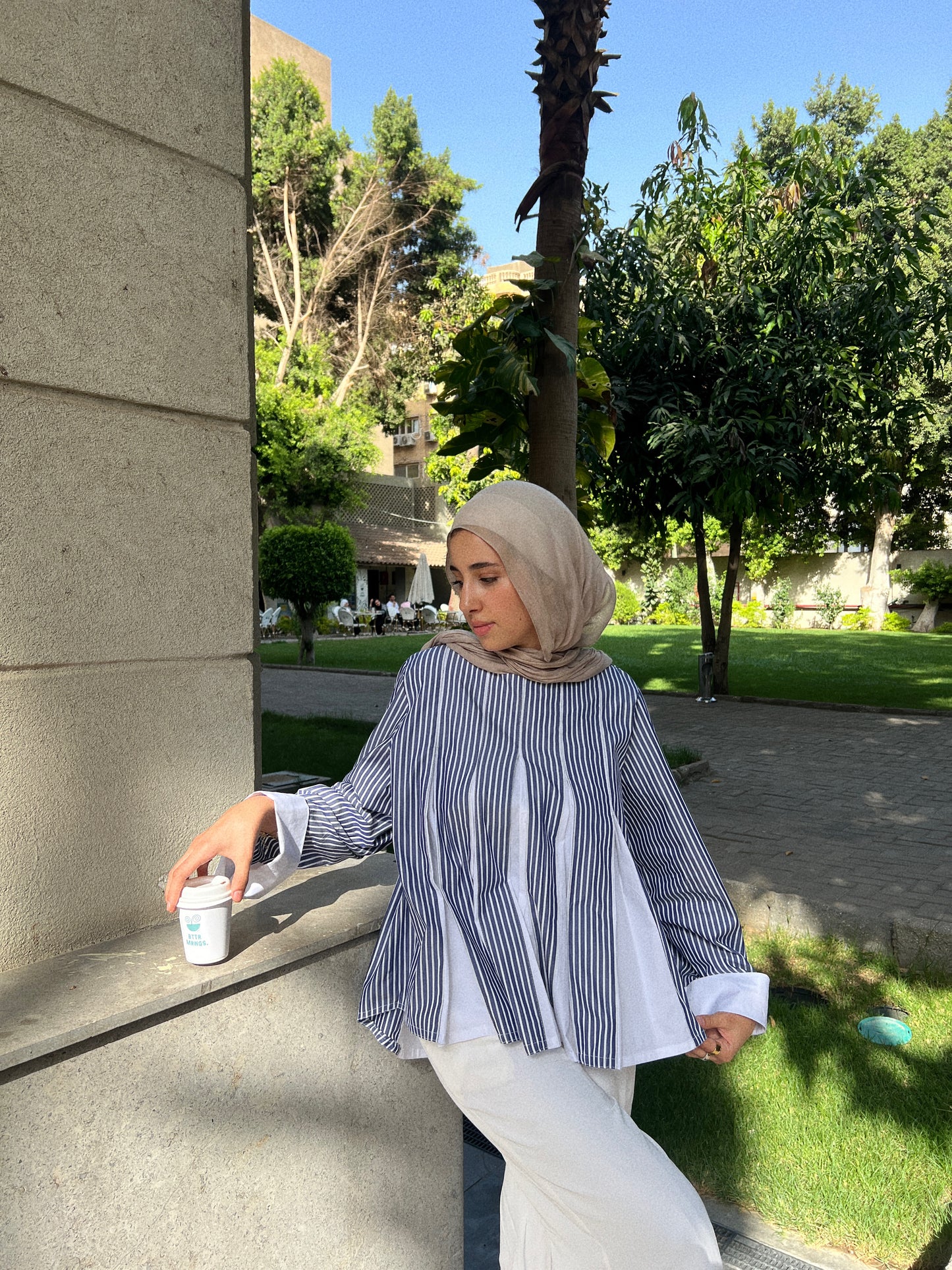 Daisy Blouse in Blue Stripes