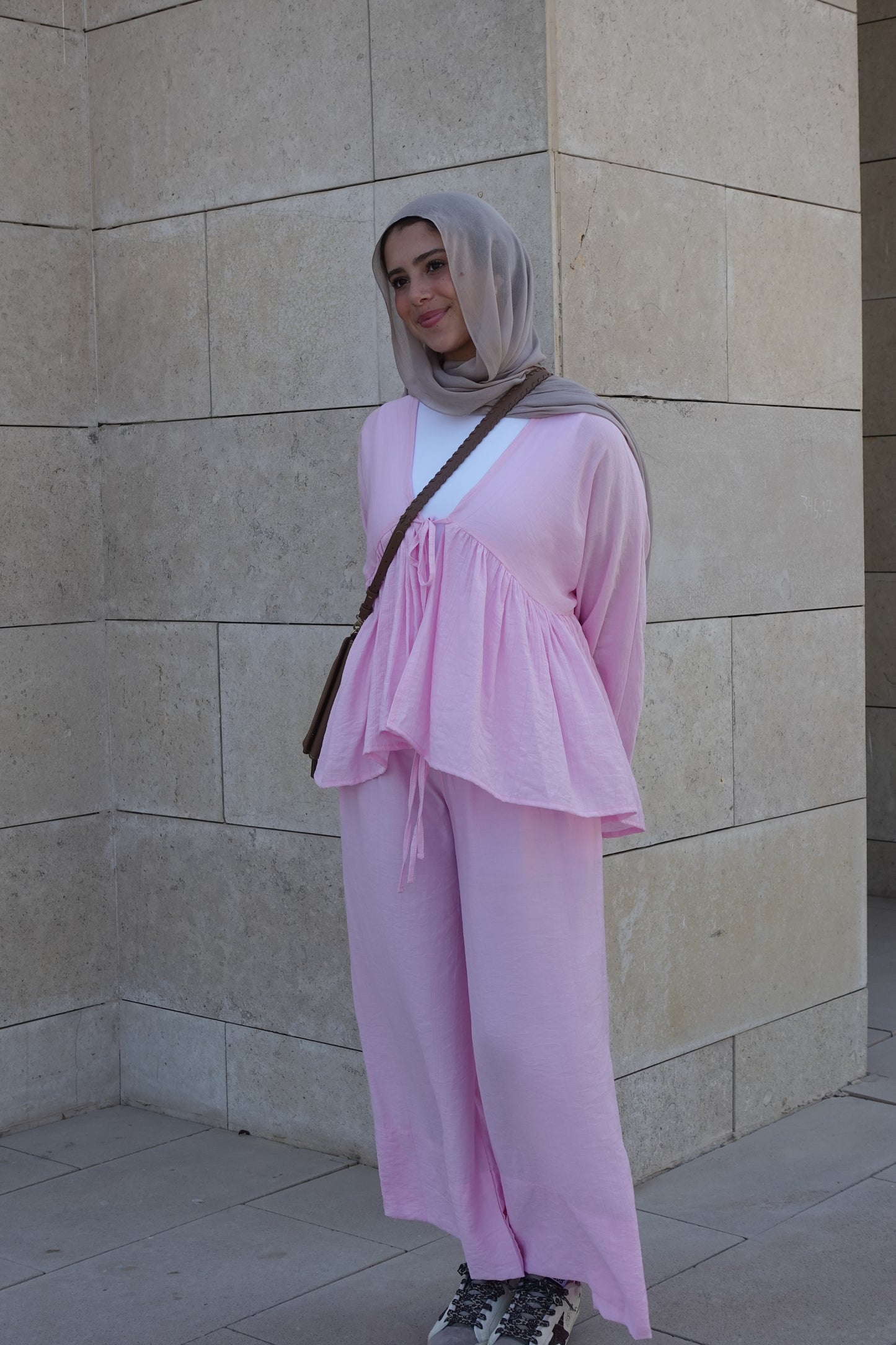 Day dreamer set in powder pink