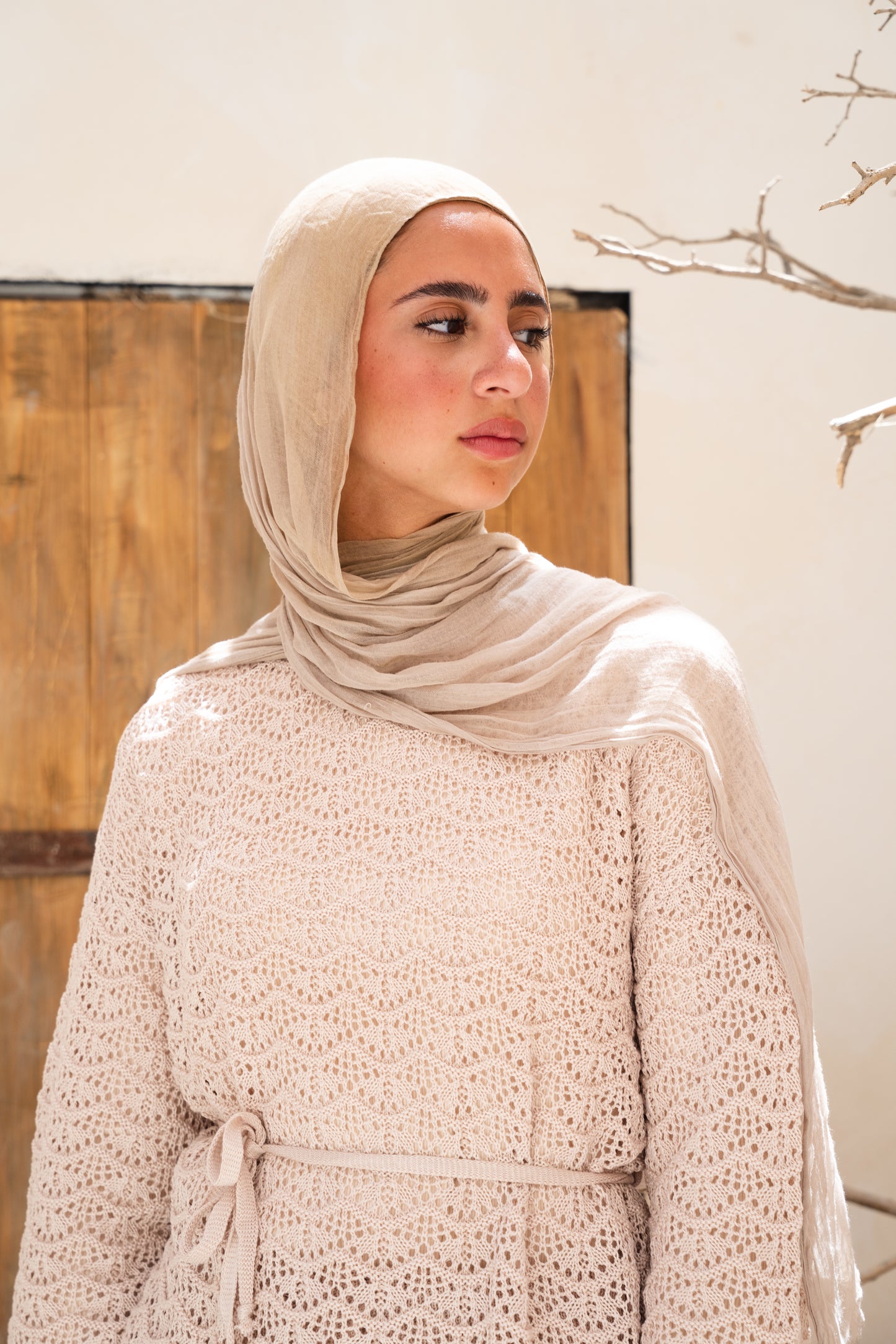 Seashell Crochet Set in Beige