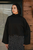 Low cut tee - black