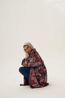 jacquard double satin kimono