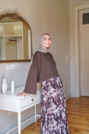 Low cut tee - brown