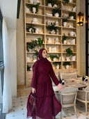 GAIA DRESS IN MAROON