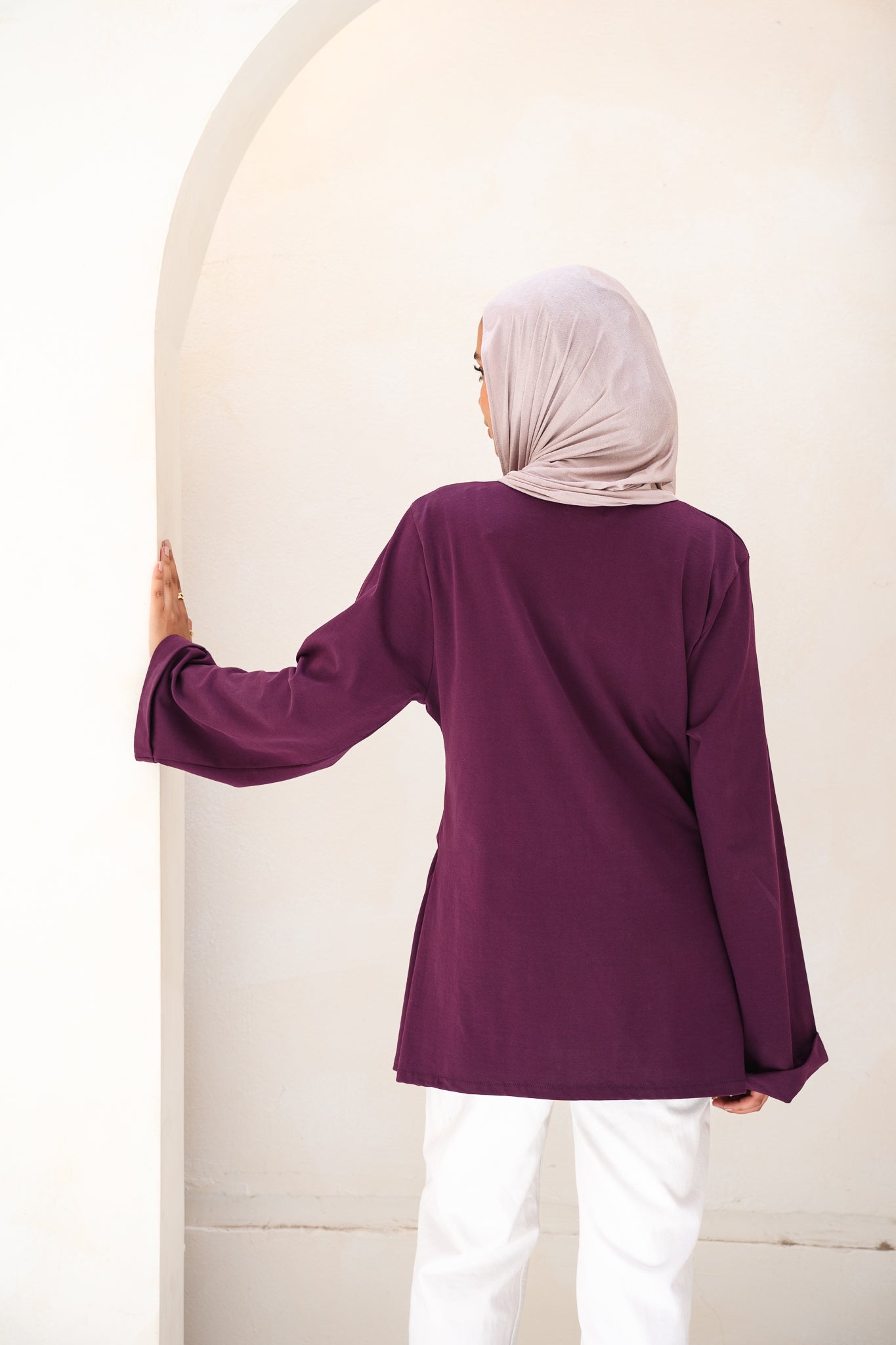 The Tie Top in Burgundy