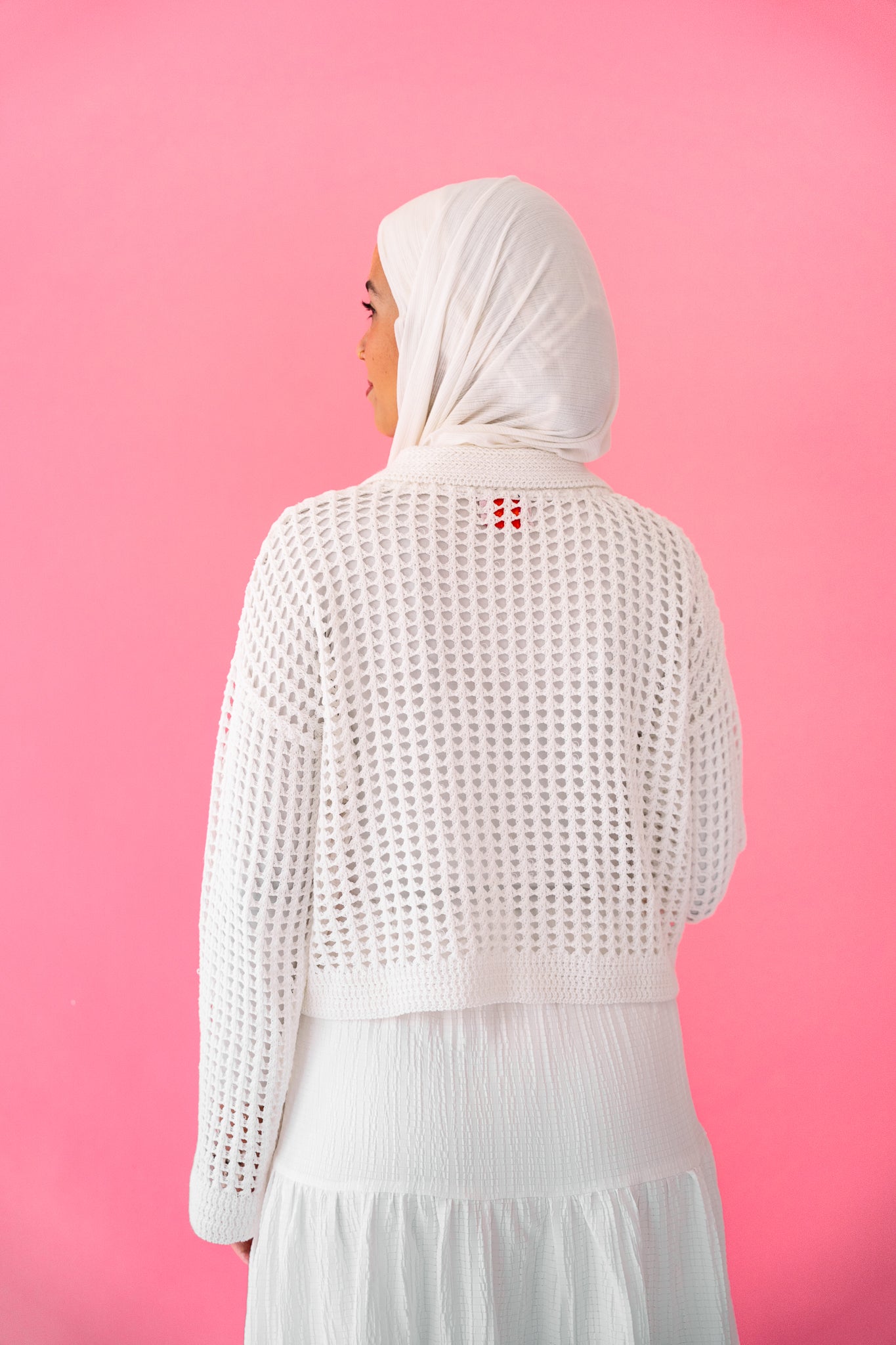Sunset Walk Crochet Top in White