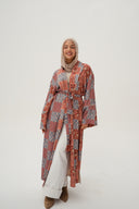 jacquard satin kimono