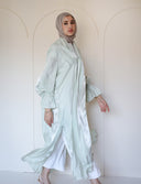 Qamar Cardigan in Pastel Green