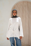 The Tie Top in White