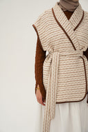 Rahil quilted vest- brown