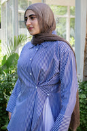 Twist Stripe Shirt - blue