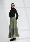 safy suede skirt - olive