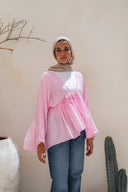 Day dreamer blouse in powder pink