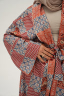 jacquard double satin kimono