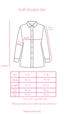 Soft denim set in light blue