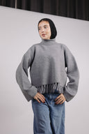 Dolly mock neck in gray