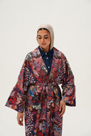 jacquard double satin kimono