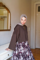Low cut tee - brown