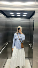 The Daily Striped Shirt in Blue