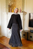 polka dot skirt - black