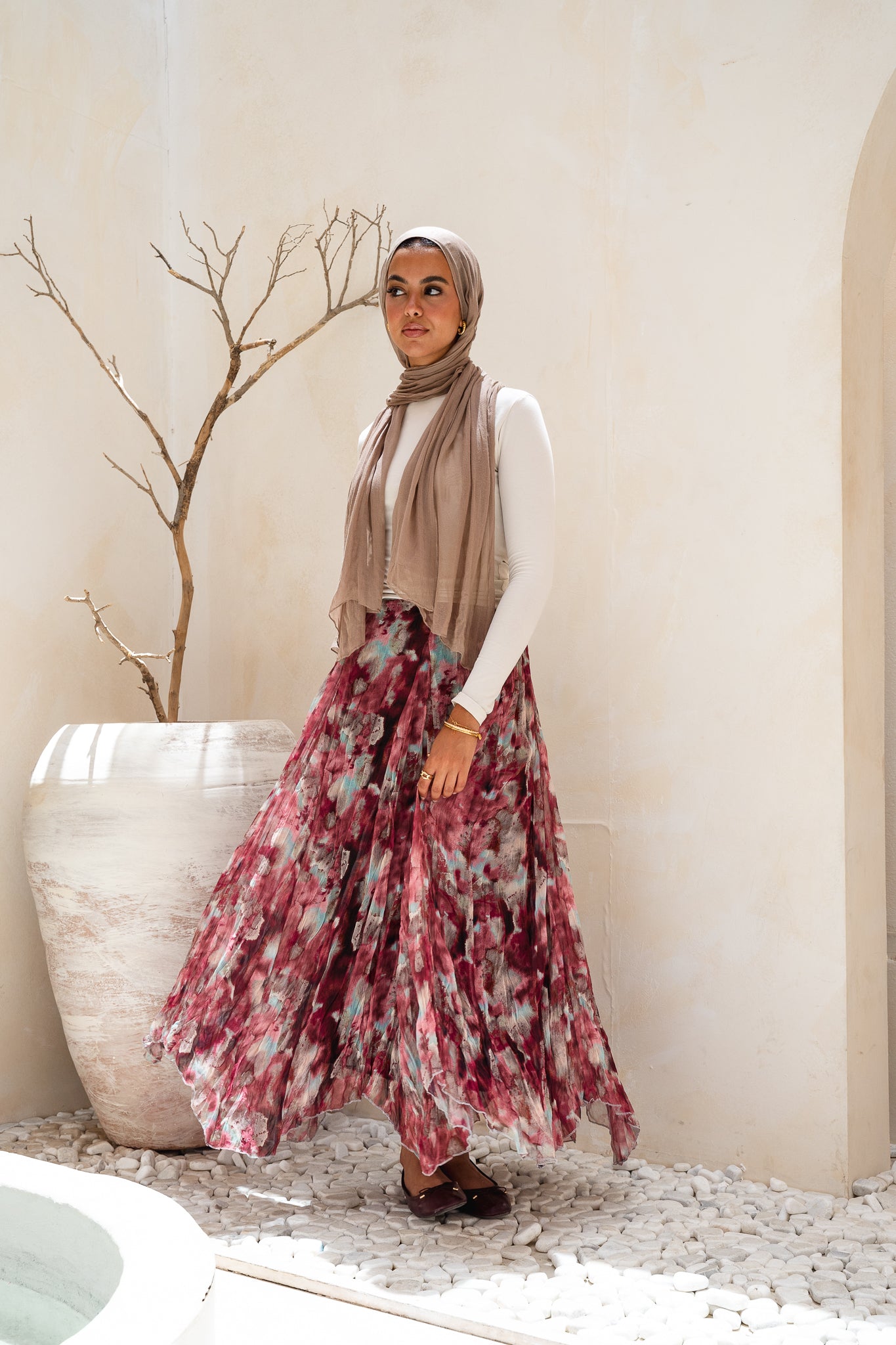Sun-Kissed Skirt in maroon