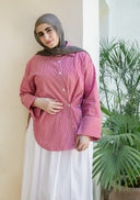 Twist Stripe Shirt -Red