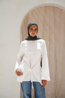 The Tie Top in White