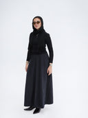 safy suede skirt - black