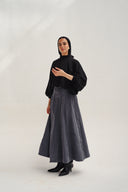 safy sued skirt - gray