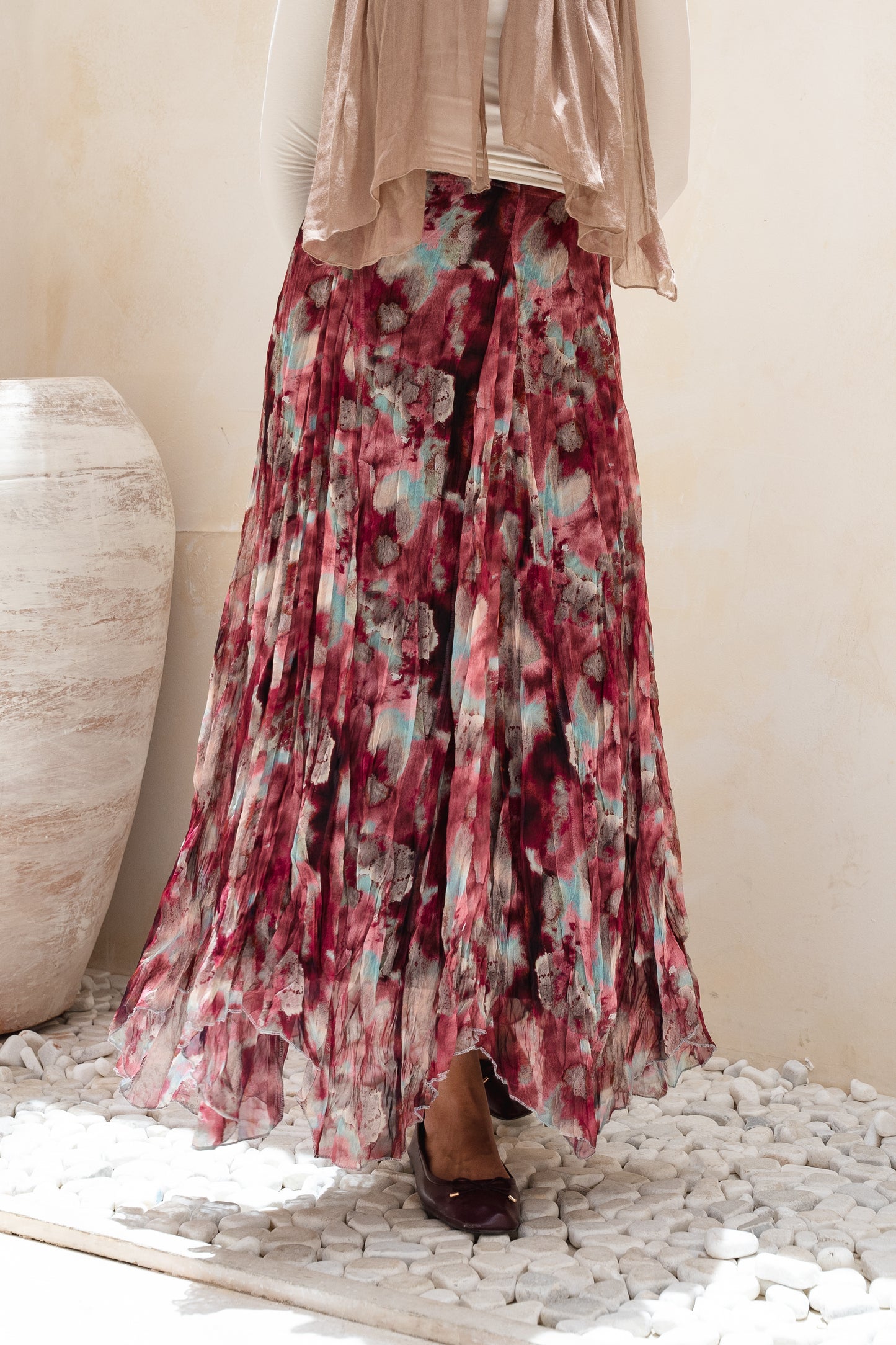 Sun-Kissed Skirt in maroon