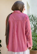 Twist Stripe Shirt -Red