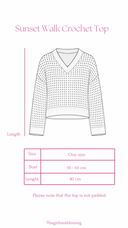 Sunset Walk Crochet Top in Beige