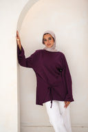 The Tie Top in Burgundy