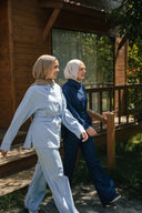 Soft denim set in light blue