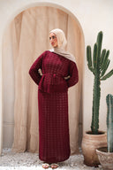 Seashell crochet set in maroon