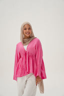 Day dreamer blouse in hot pink