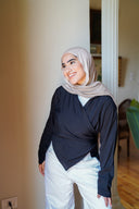 The waisted shirt - black