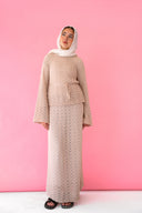 Seashell Crochet Set in Beige