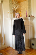 polka dot skirt - black
