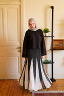 polka dot skirt - black & white