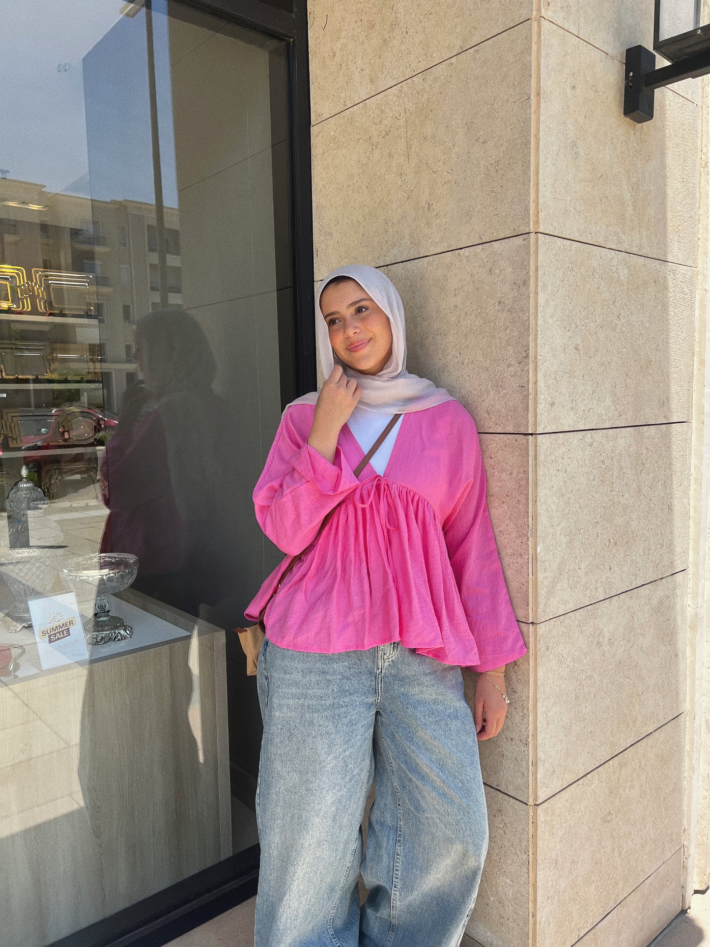 Day dreamer blouse in hot pink