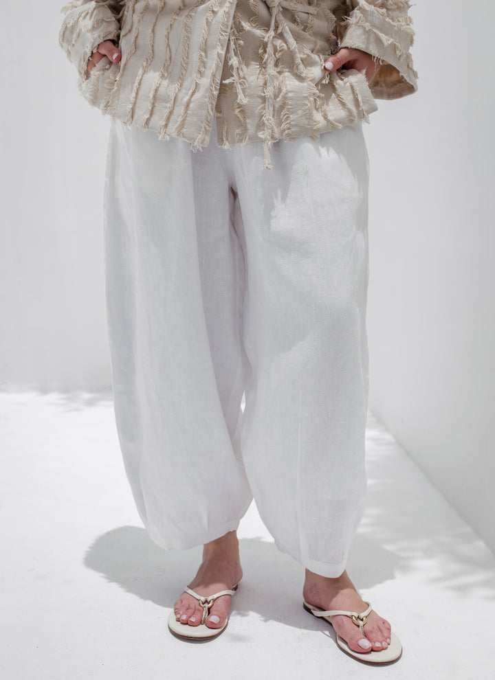 Daily ballon linen pants - off white