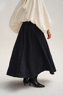 safy suede skirt - black