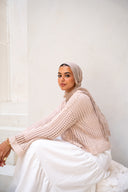 Sunset Walk Crochet Top in Beige