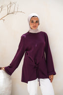 The Tie Top in Burgundy