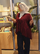 day dreamer blouse in maroon